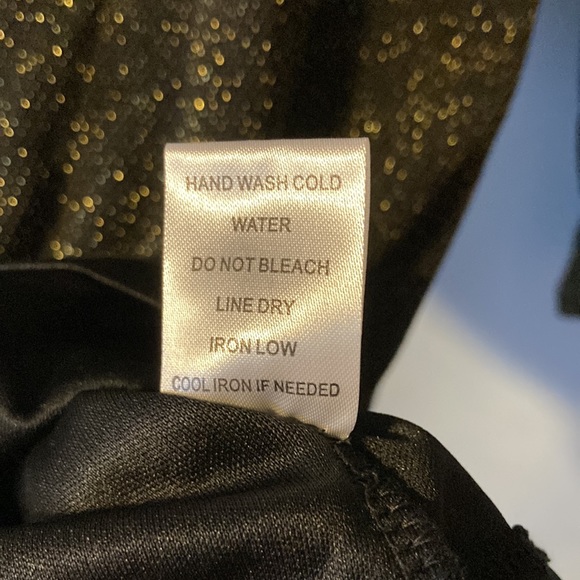 Fiestar Open Back Black and Gold Glitter Dress Size Medium - Picture 13 of 16